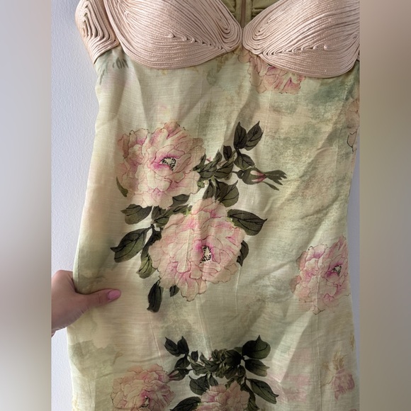 GEISHA DESIGNS Floral Maxi Slip Dress in Light Yellow M - Picture 9 of 12